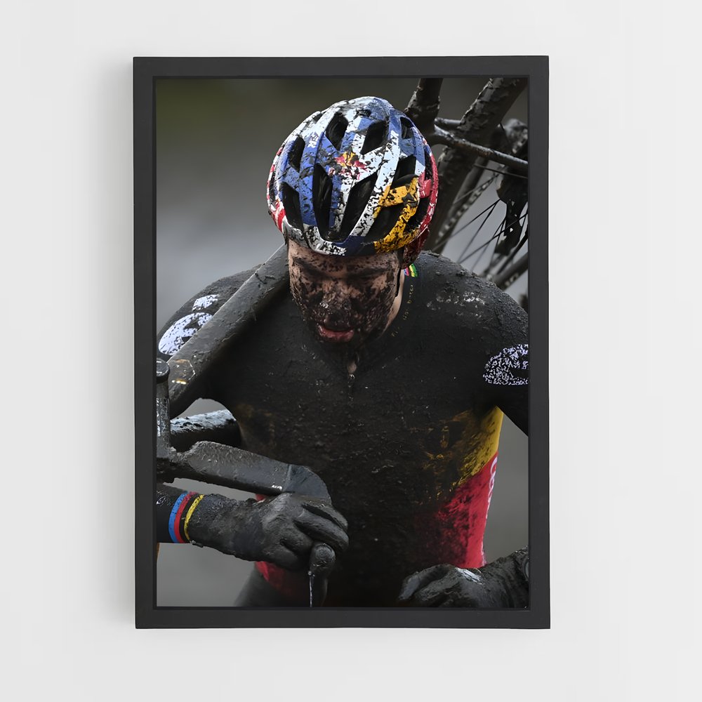 Poster Course Boueuse – affiche Cyclisme (vue 2)